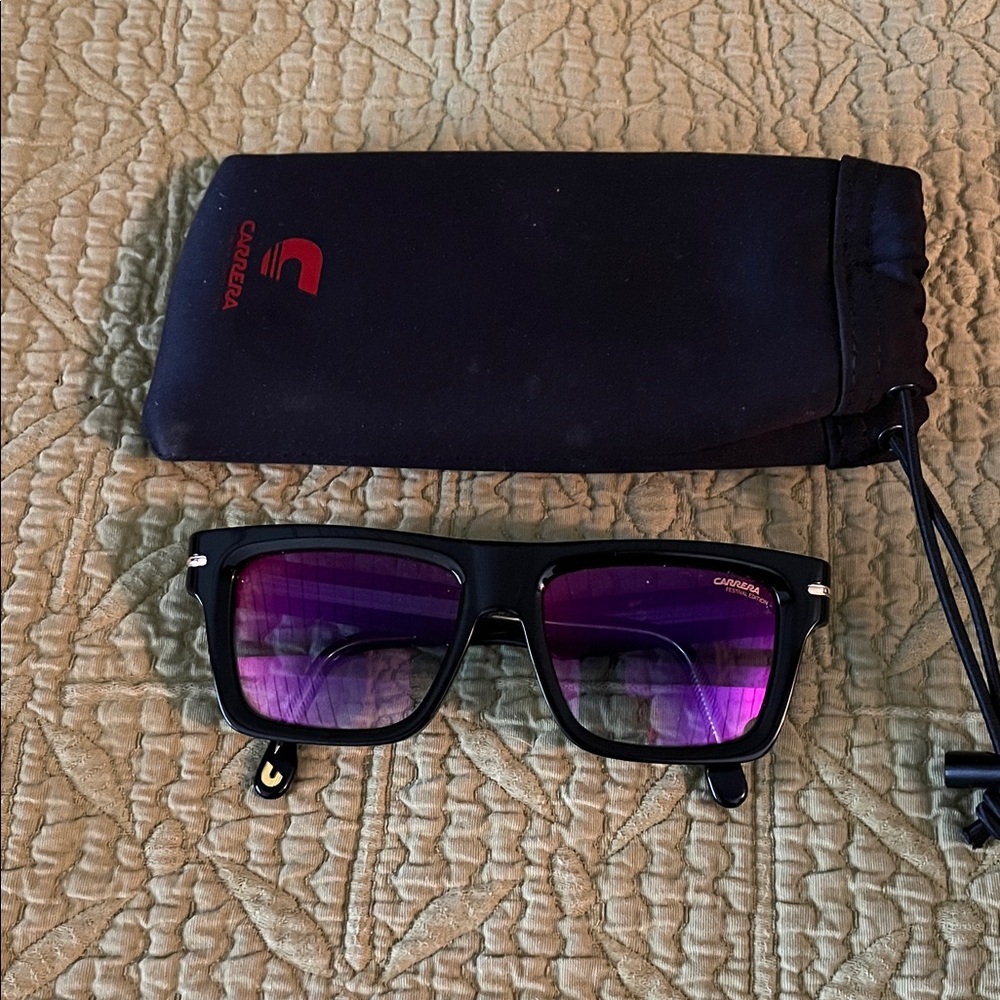 Carrera Black Frames with Purple Lenses